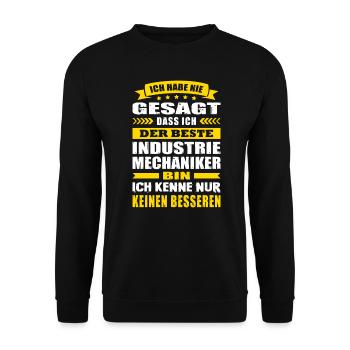 Der Beste Industriemechaniker Abschluss Meister - Unisex Pullover - Schwarz - Vorne - Alina (178cm) & Michal (187cm)
