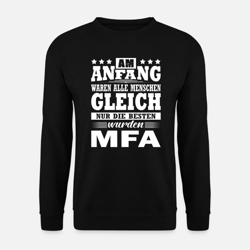Am Anfang Waren Alle Menschen Gleich MFA - Unisex Pullover - Schwarz