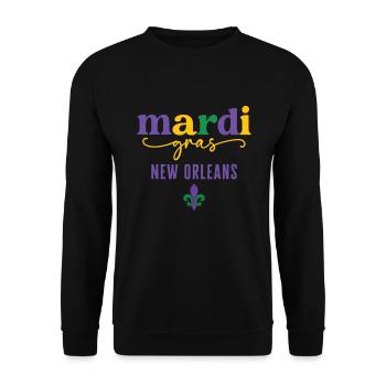 Mardi Gras New Orleans - Unisex Sweatshirt - black - Front - Alina (178cm) & Michal (187cm)