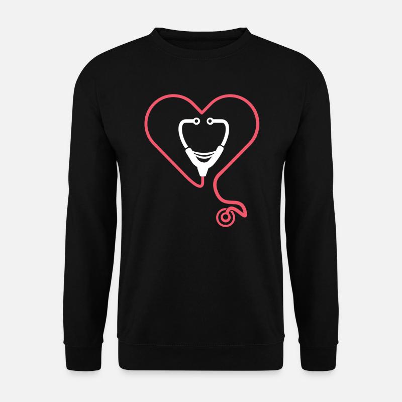 Nursing Stethoscope - Unisex Sweatshirt - black