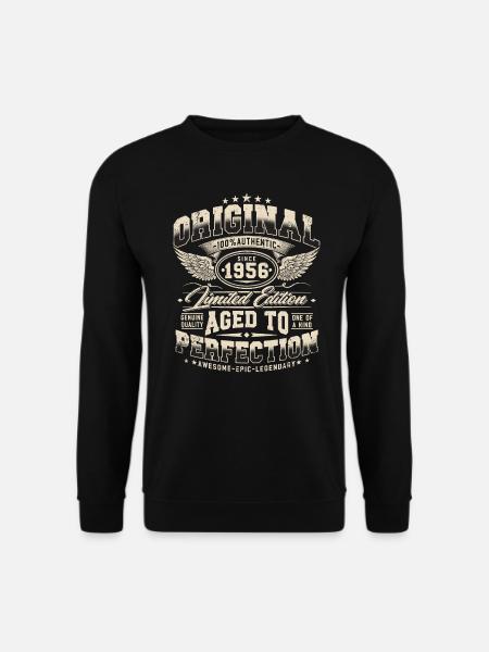 Jahrgang 1956 Vintage Retro Geburtstag Geschenk - Unisex Pullover - Schwarz