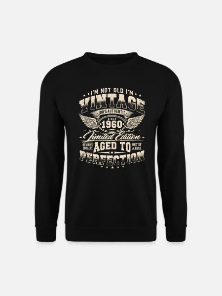 1960 Jahrgang Vintage Retro Geburtstag Geschenk - Unisex Pullover - Schwarz