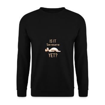 Yoga Pose Savasana Print On Demand Tshirts Apparel - Sweat-shirt Unisexe - noir - Devant - Alina (178cm) & Michal (187cm)