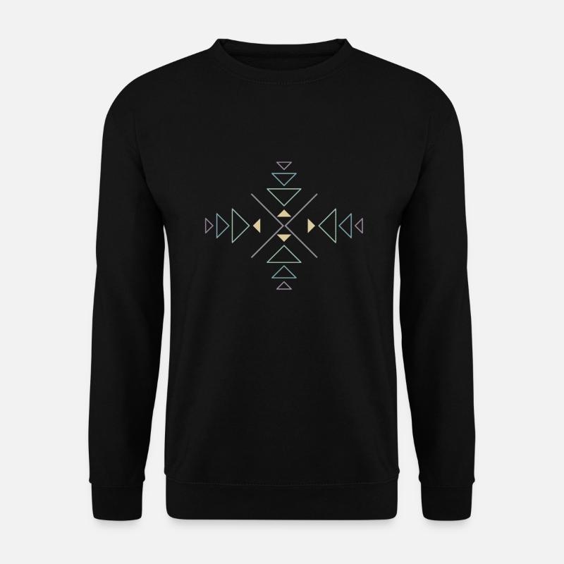 Dreiecke bunt - Unisex Pullover - Schwarz