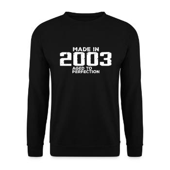 Vintage 2003 Retro 2003 Anniversary Gift - Unisex Sweatshirt - black - Front - Alina (178cm) & Michal (187cm)