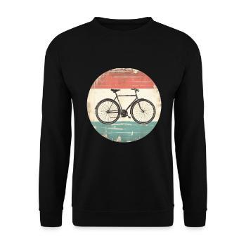 Vélo Rétro - Sweat-shirt Unisexe - noir - Devant - Alina (178cm) & Michal (187cm)