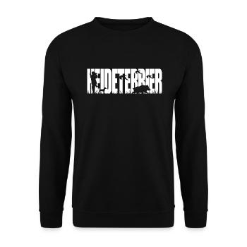 HEIDETERRIER Jagdhund Jagdhunde Wilsigns - Unisex Pullover - Schwarz - Vorne - Alina (178cm) & Michal (187cm)