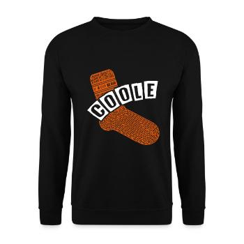 Coole Socke - lustiges Motivationsdesign - Unisex Pullover - Schwarz - Vorne - Alina (178cm) & Michal (187cm)