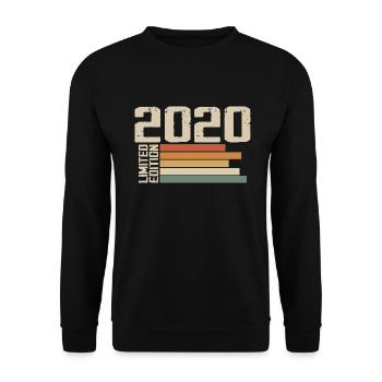 2020 Vintage - Retro 2020 Geburtstagsgeschenk 2020 - Unisex Pullover - Schwarz - Vorne - Alina (178cm) & Michal (187cm)