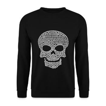 Crâne crâne crâne - Sweat-shirt Unisexe - noir - Devant - Alina (178cm) & Michal (187cm)