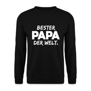 Bester Papa der Welt - Unisex Pullover - Schwarz - Vorne - Alina (178cm) & Michal (187cm)