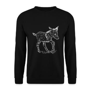 ass - Unisex Sweatshirt - black - Front - Alina (178cm) & Michal (187cm)