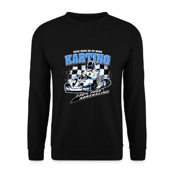 GoKart - Kartsport - Kart - Go Kart - Unisex Pullover - Schwarz - Vorne - Alina (178cm) & Michal (187cm)