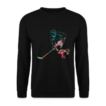 Ice hockey - Unisex Sweatshirt - black - Front - Alina (178cm) & Michal (187cm)