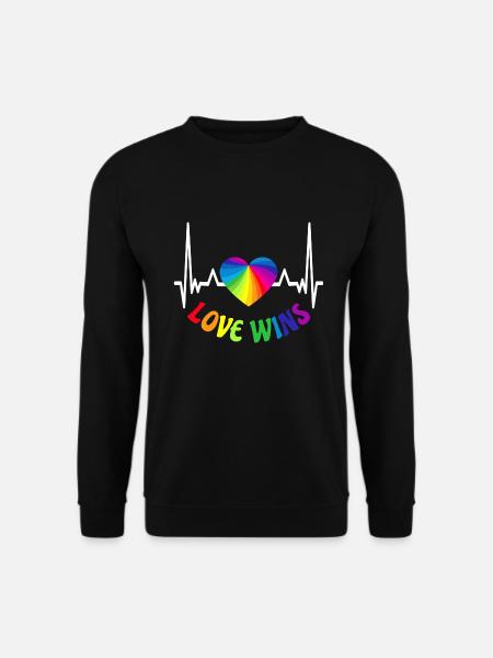 LOVE WINS LGBT Pride Gay Pride Month LGBTQ - Unisex Pullover - Schwarz
