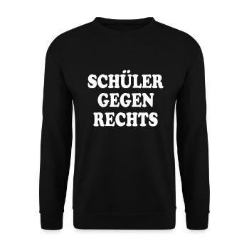 schüler gegen rechts - Unisex Pullover - Schwarz - Vorne - Alina (178cm) & Michal (187cm)