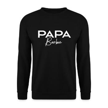 Bärtiger Vater - Unisex Pullover - Schwarz - Vorne - Alina (178cm) & Michal (187cm)
