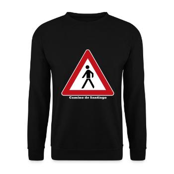 Camino de Santiago - Unisex Sweatshirt - black - Front - Alina (178cm) & Michal (187cm)