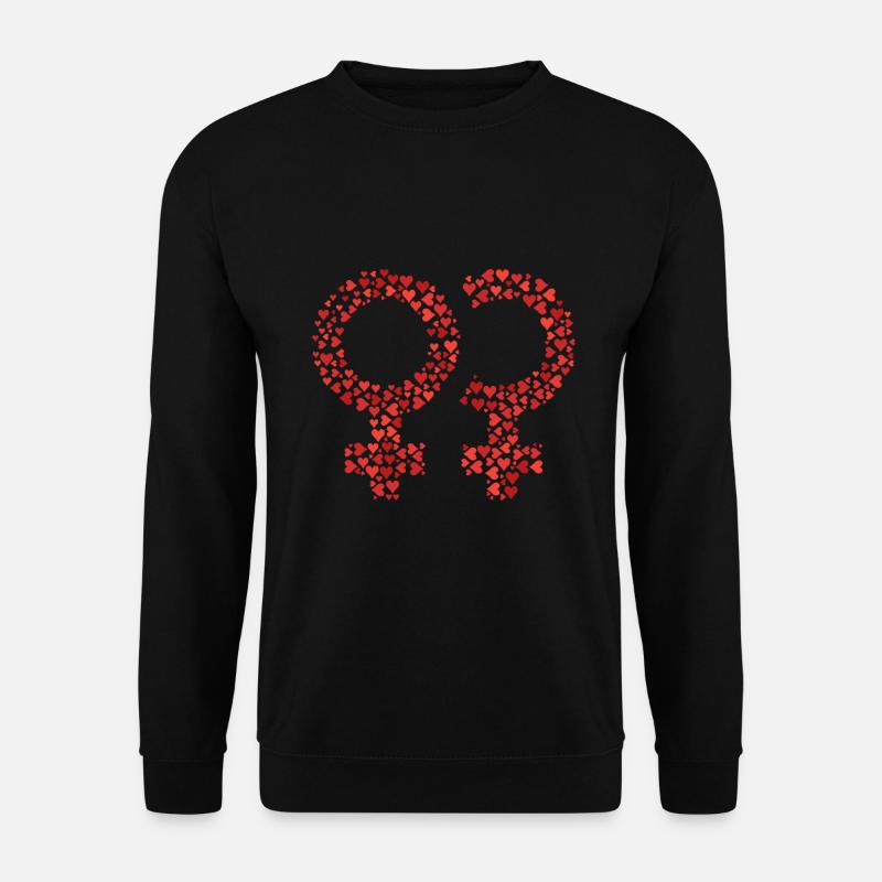 Nuage de mots d’or coeur dans la forme double de venus (rouge - Sweat-shirt Unisexe - noir