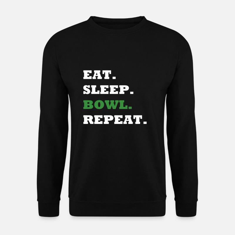 EAT. SLEEP. BOWL. REPEAT. - Unisex Pullover - Schwarz