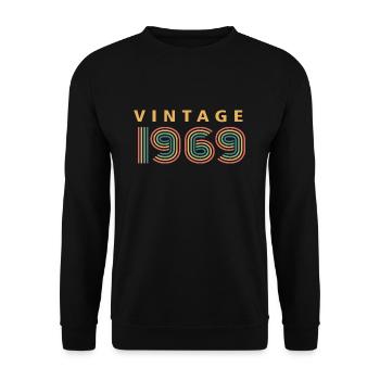 millésime 1969 - Sweat-shirt Unisexe - noir - Devant - Alina (178cm) & Michal (187cm)
