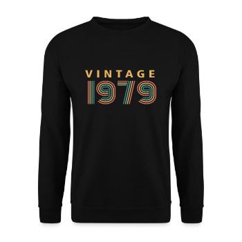 millésime 1979 - Sweat-shirt Unisexe - noir - Devant - Alina (178cm) & Michal (187cm)