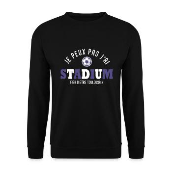football toulouse Je peux pas j' ai stadium - Sweat-shirt Unisexe - noir - Devant - Alina (178cm) & Michal (187cm)