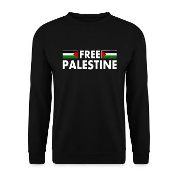 Free palestine - Sweat-shirt Unisexe - noir - Devant - Alina (178cm) & Michal (187cm)