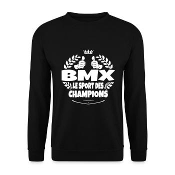 BMX le sport des champions - Sweat-shirt Unisexe - noir - Devant - Alina (178cm) & Michal (187cm)