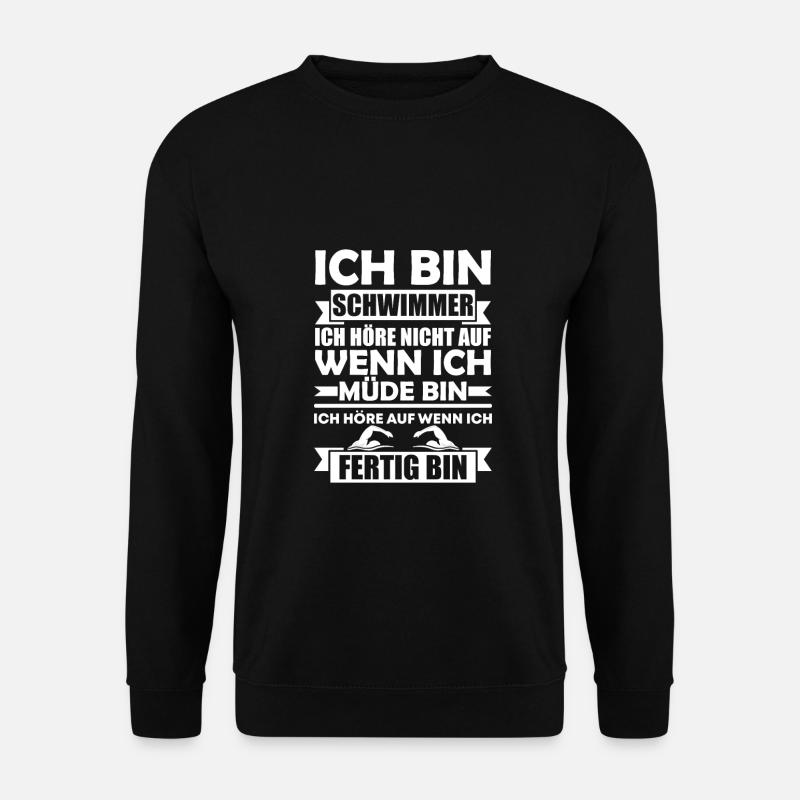 Schwimmer Geschenkidee Geburtstag Hobby Schwimmen - Unisex Pullover - Schwarz