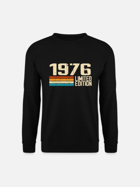 Né en 1976 - Vintage 1976 Anniversaire Rétro - Sweat-shirt Unisexe - noir