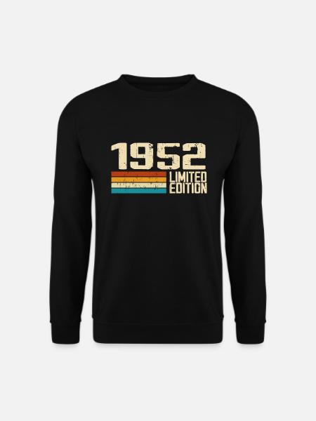 Né en 1952 - Vintage 1952 Anniversaire Rétro - Sweat-shirt Unisexe - noir