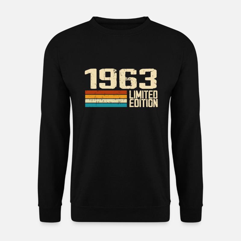Jahrgang 1963 - Vintage 1963 Retro Jubiläum - Unisex Pullover - Schwarz