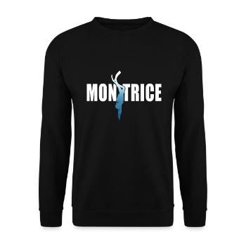 monitrice plongée sous marine coach plongeuse - Sweat-shirt Unisexe - noir - Devant - Alina (178cm) & Michal (187cm)