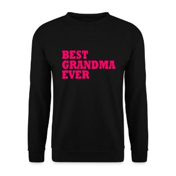 Best grandma ever - Unisex Sweatshirt - black - Front - Alina (178cm) & Michal (187cm)