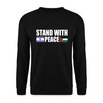 Stand with peace israel free palestine - Sweat-shirt Unisexe - noir - Devant - Alina (178cm) & Michal (187cm)