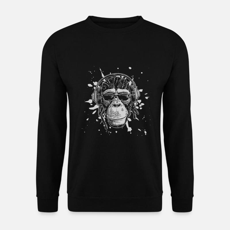 Singes chimpanzés - Sweat-shirt Unisexe - noir
