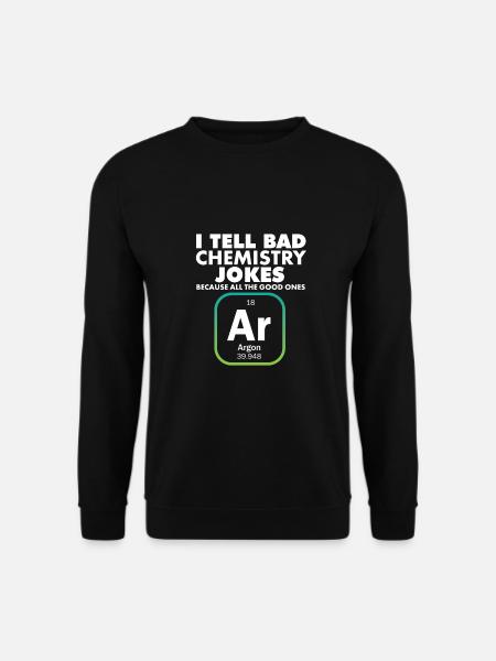 Lustig Chemie Argon Spruch - Unisex Pullover - Schwarz
