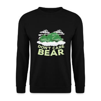 Ours Kiffen Relax Dont Care Bear - Sweat-shirt Unisexe - noir - Devant - Alina (178cm) & Michal (187cm)