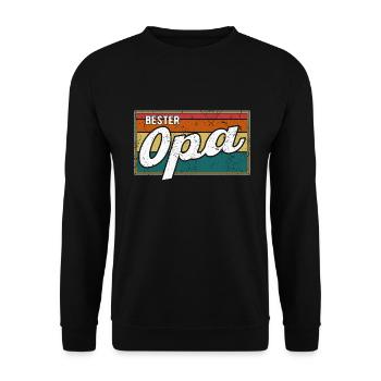 Opa-Bester Opi Geburtstag Geschenkidee - Unisex Pullover - Schwarz - Vorne - Alina (178cm) & Michal (187cm)