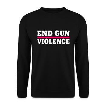 End gun violence - Unisex Sweatshirt - black - Front - Alina (178cm) & Michal (187cm)