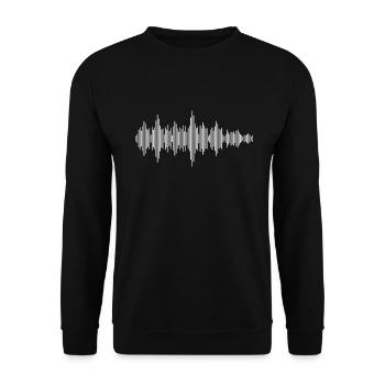 Soundfile - auf dunkel - Unisex Pullover - Schwarz - Vorne - Alina (178cm) & Michal (187cm)
