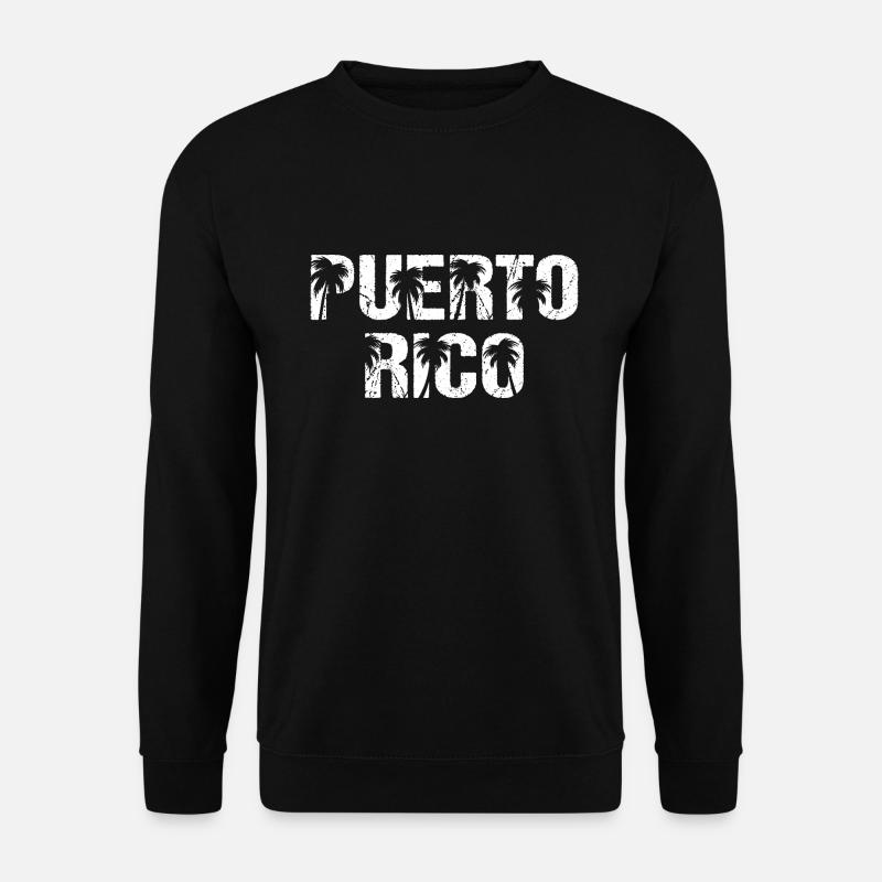 Puerto Rico Palmen - Unisex Pullover - Schwarz