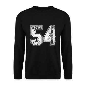 54 Degree Medium Rare Grill Spectacle Meat Dish - Unisex Sweatshirt - black - Front - Alina (178cm) & Michal (187cm)