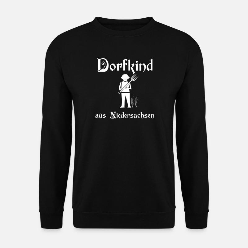 Dorfkindspruch Niedersachsen - Unisex Pullover - Schwarz