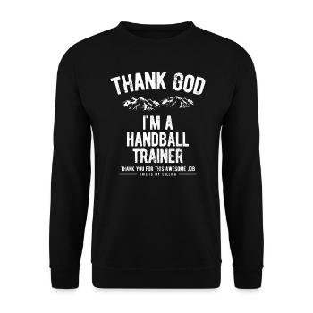 Handball handball coach coach gifts shirts - Unisex Sweatshirt - black - Front - Alina (178cm) & Michal (187cm)