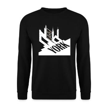 New York City Typographic Design For Big Apple - Unisex Sweatshirt - black - Front - Alina (178cm) & Michal (187cm)