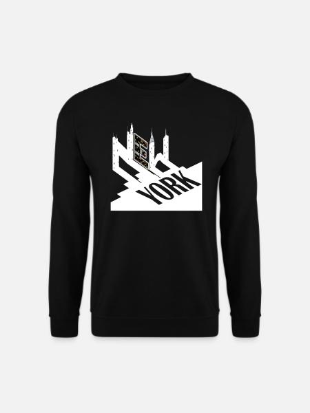 New York City Typographic Design For Big Apple - Unisex Sweatshirt - black