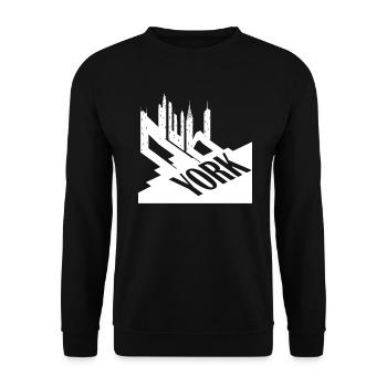 New York City Typographic Design For Big Apple - Unisex Sweatshirt - black - Front - Alina (178cm) & Michal (187cm)