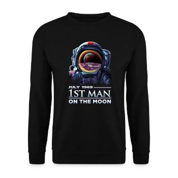 Astronaute 1969 premier homme sur la lune - DK Studio - Sweat-shirt Unisexe - noir - Devant - Alina (178cm) & Michal (187cm)